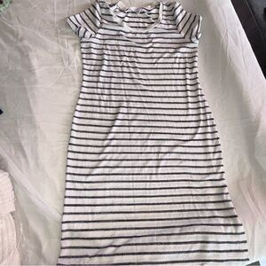 Striped Black and White Dress